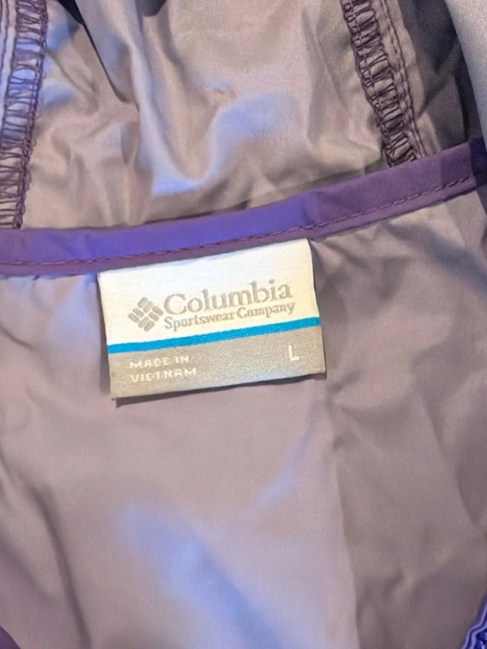 Columbia Lavender Hooded Raincoat